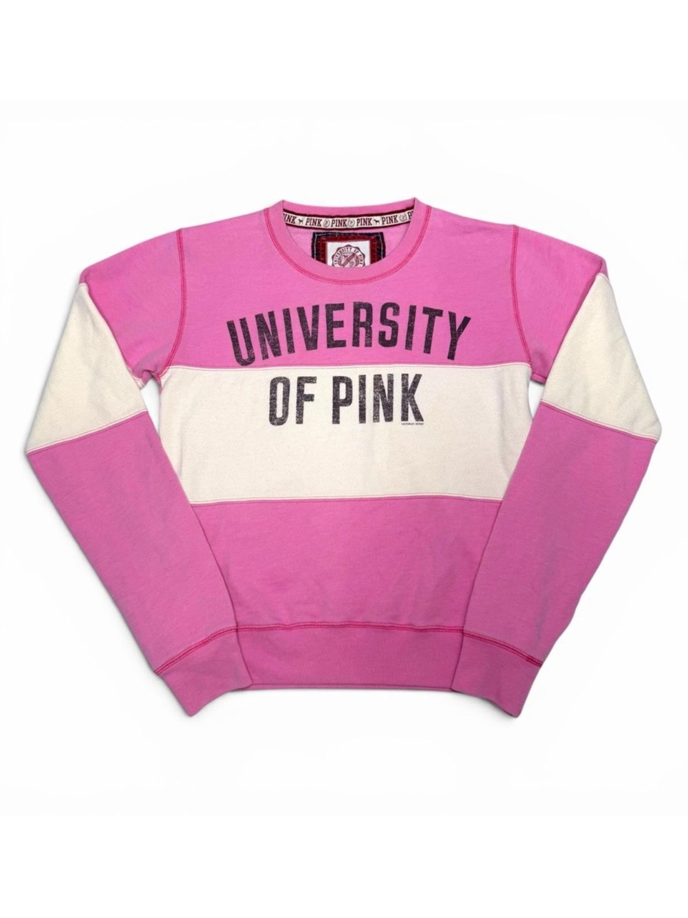 Victoria’s Secret University of PINK Colorblock Crewneck Sweatshirt